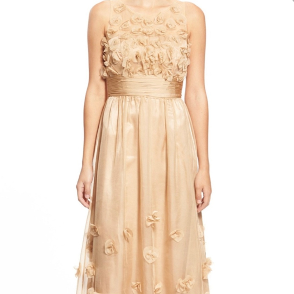 Nude, Floral Gown, J.S. Collection for Nordstrom